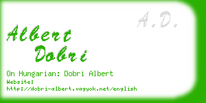 albert dobri business card